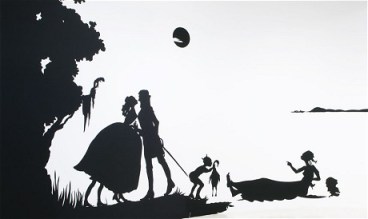 Detail of 'Gone: An Historical Romance of a Civil War as it Occured b'tween the Dusky Thighs of One Young Negress and Her Heart' (1994) (Karen Walker)