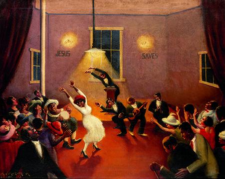 Archibald J. Motley Jr. (1891–1981)  Tongues (Holy Rollers), 1929  Oil on canvas © Valerie Gerrard Browne Collection of Mara Motley, MD, and Valerie Gerrard Browne Image courtesy of the Chicago History Museum, Chicago, Illinois 