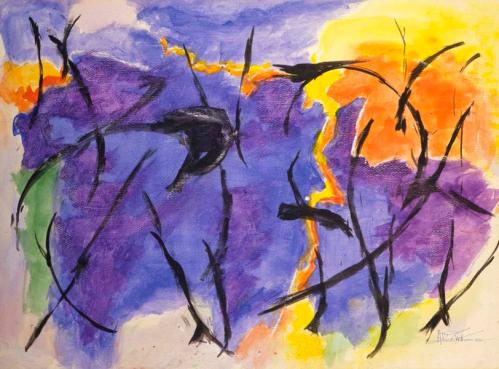 Untitled, c.1968 acrylic on paper 22 x 29 inches / 55.9 x 73.7 cm  sheet size 21 x 28 1/2 inches / 53.3 x 72.4 cm sight size signed