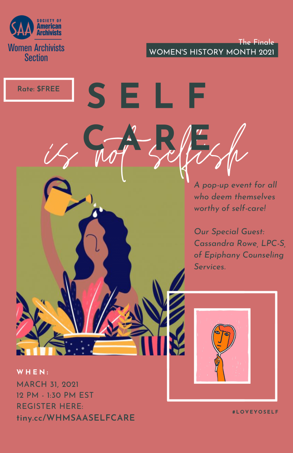 ART Healing | Society of American Archivists, WArS Presents: SELF-CARE IS NOT&nbsp;SELFISH
