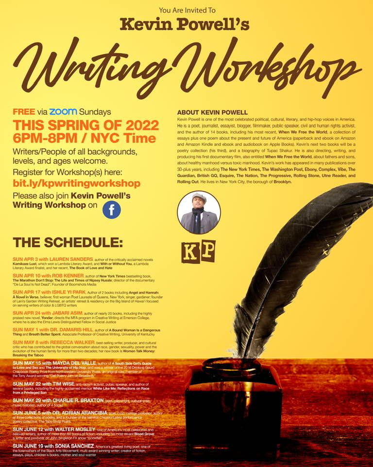 ART Writing | KEVIN POWELL’S [FREE] VIRTUAL WRITING&nbsp;WORKSHOP