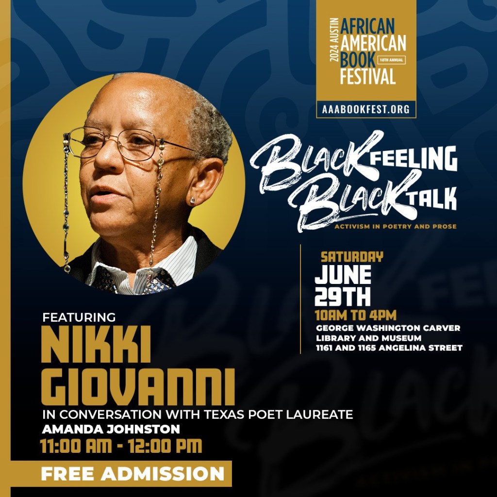 ART Literati | 2024 Austin Black Book Festival, Featuring Nikki Giovanni