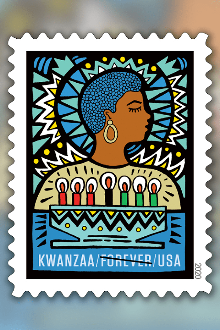 ART Holidays | The Black Experience, African Americans on Postage Stamps: Kwanzaa
