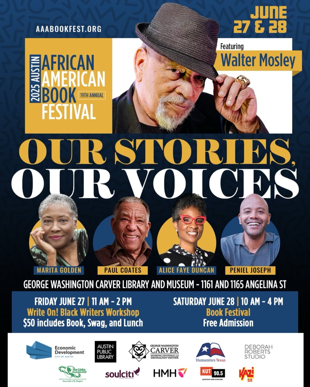 ART Festival | Walter Mosley Featured at 19th Annual Austin African American Book Festival: Our Stories, Our&nbsp;Voices