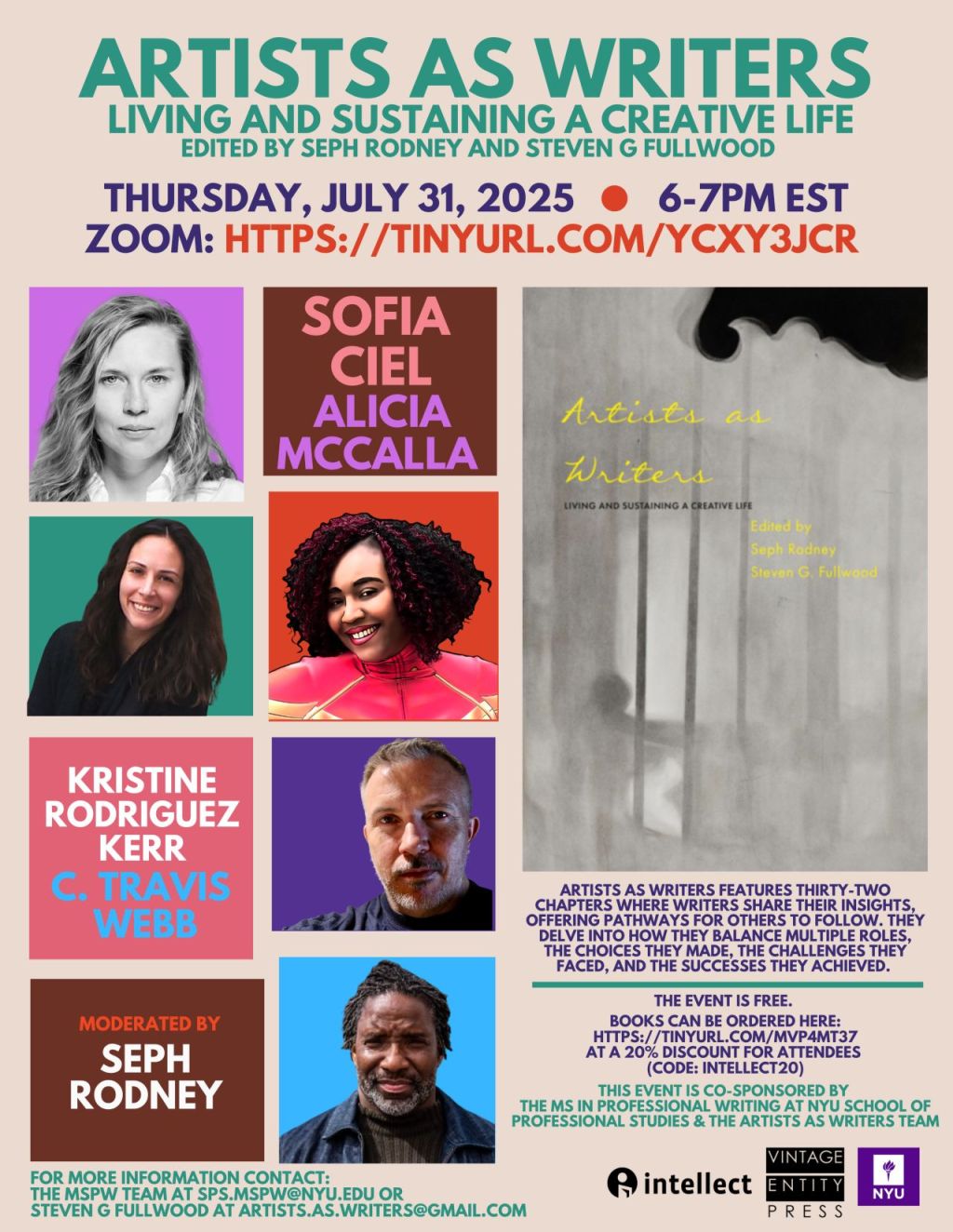 ART Literati | JULY 31, FREE Virtual Reading of Artists As Writers: Living And Sustaining A Creative&nbsp;LIFE